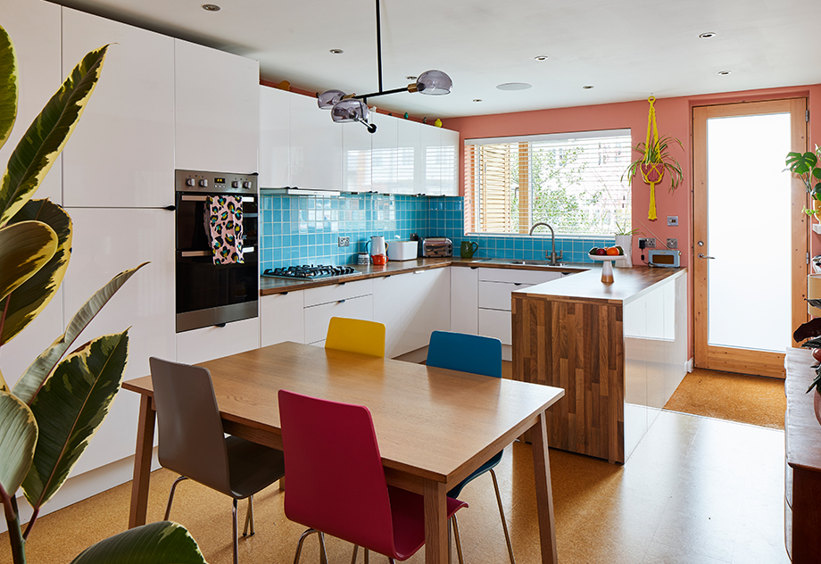 Bo’s colourful kitchen in her 1970s London townhouse