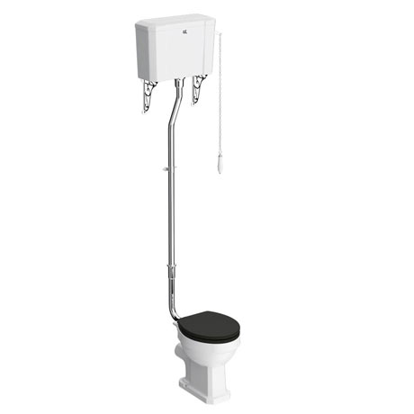 Downton Abbey Carlton High Level Toilet Inc. Charcoal Seat from Victorian Plumbing