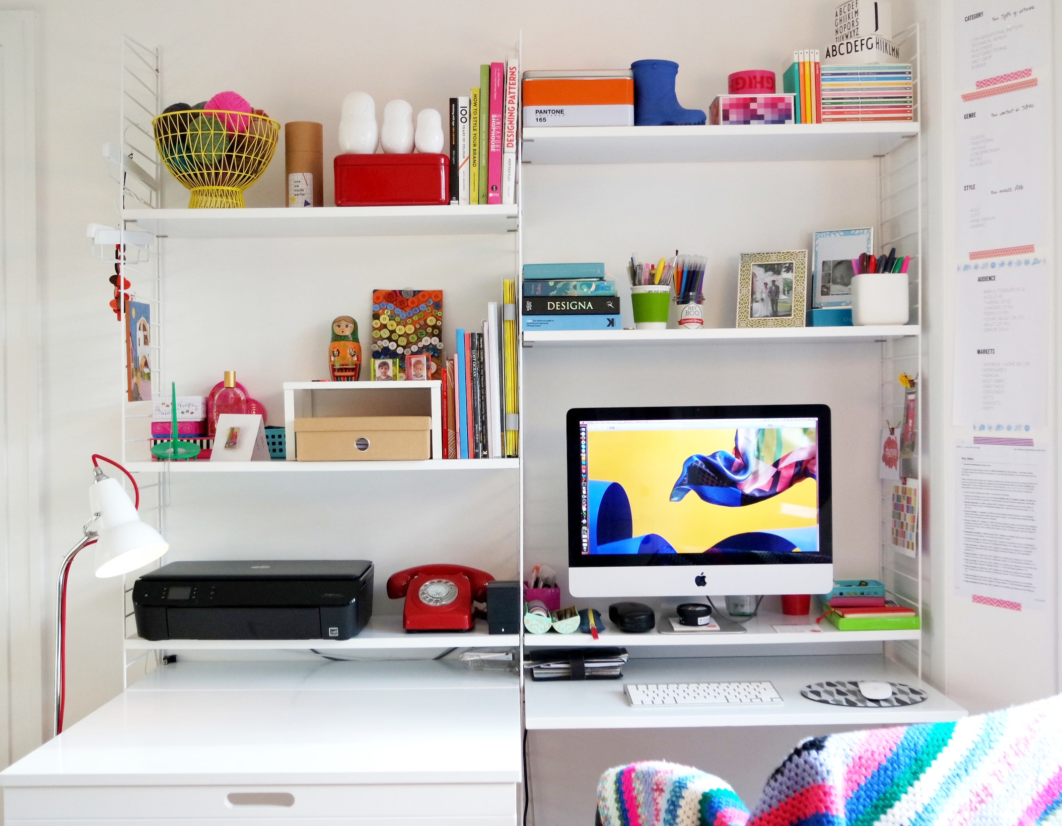 Mimi's colourful home office