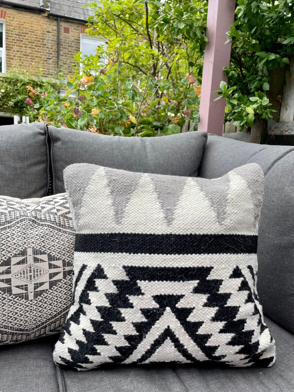Boho cushions for styling outside dining