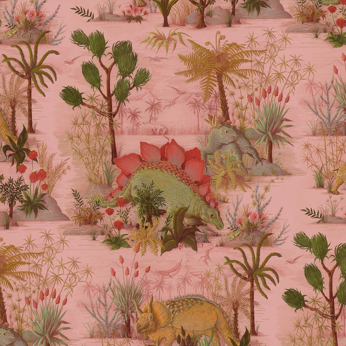 Dinosauria Wallpaper in Plaster by House of Hackney, £185 per roll