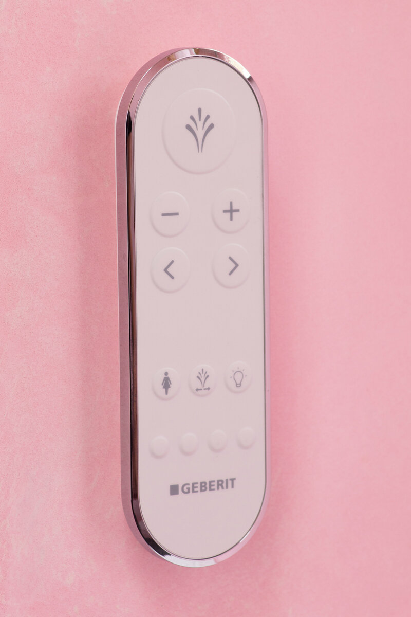 My AquaClean remote control. Lucky it’s not pink or I’d never find it.
