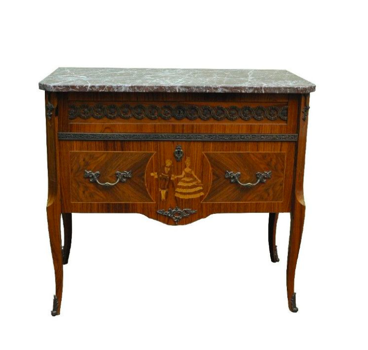 Vintage Dresser with Marble Top from Pamono